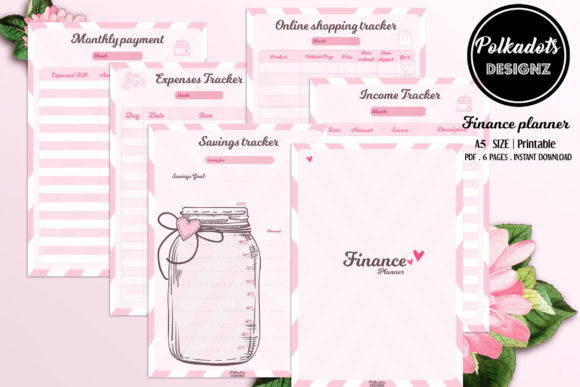 Download Finance Planner - Pink Hearts - Premium Resources