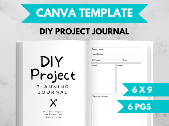 Download DIY Project Journal Template for Canva - Premium Resources