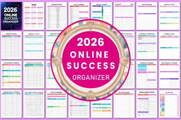 Download 2026 Online Success Organizer KDP - Premium Bundle