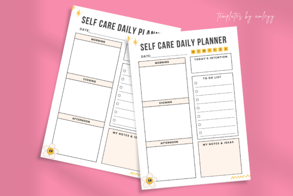 Download Aesthetic Self-Care Daily Planner Canva - Premium Resources